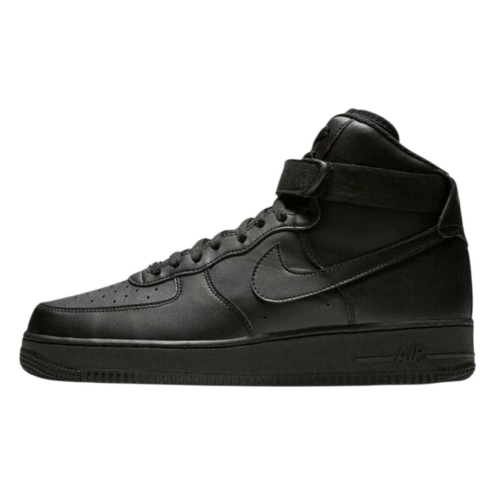 NIKE Air Force 1 High 'Triple Black' Sneakers Size 6
